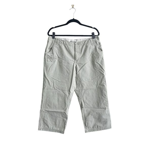 Columbia Sportswear Womens Capris Outdoor Climbing Work Wear Green US 14 - Picture 1 of 9
